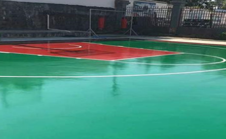 榆林篮球场翻新地面